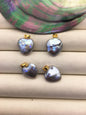 2pcs AAA 14-15mm Gray Heart pearl pendant,sterling silver pearl pendant,NC1-T17