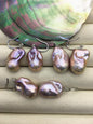 1 pair AAA 13-16mm purple flame ball pearl dangle earrings,SE3-031-36