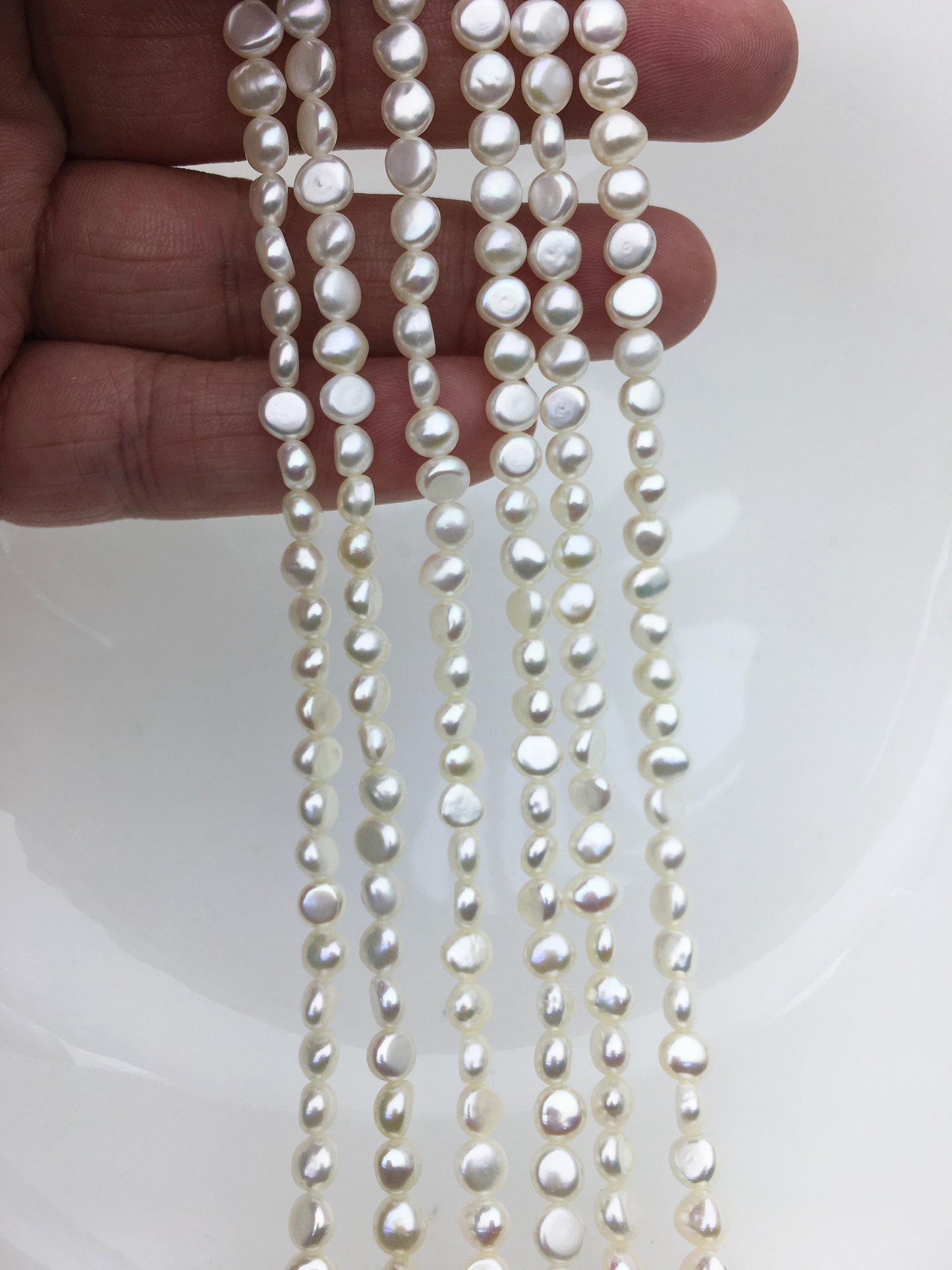 AAA+ 5-6mm Tiny white nugget freshwater pearls,irregular nugget freshwater pearl strand,cheap price,LM5-3A-11
