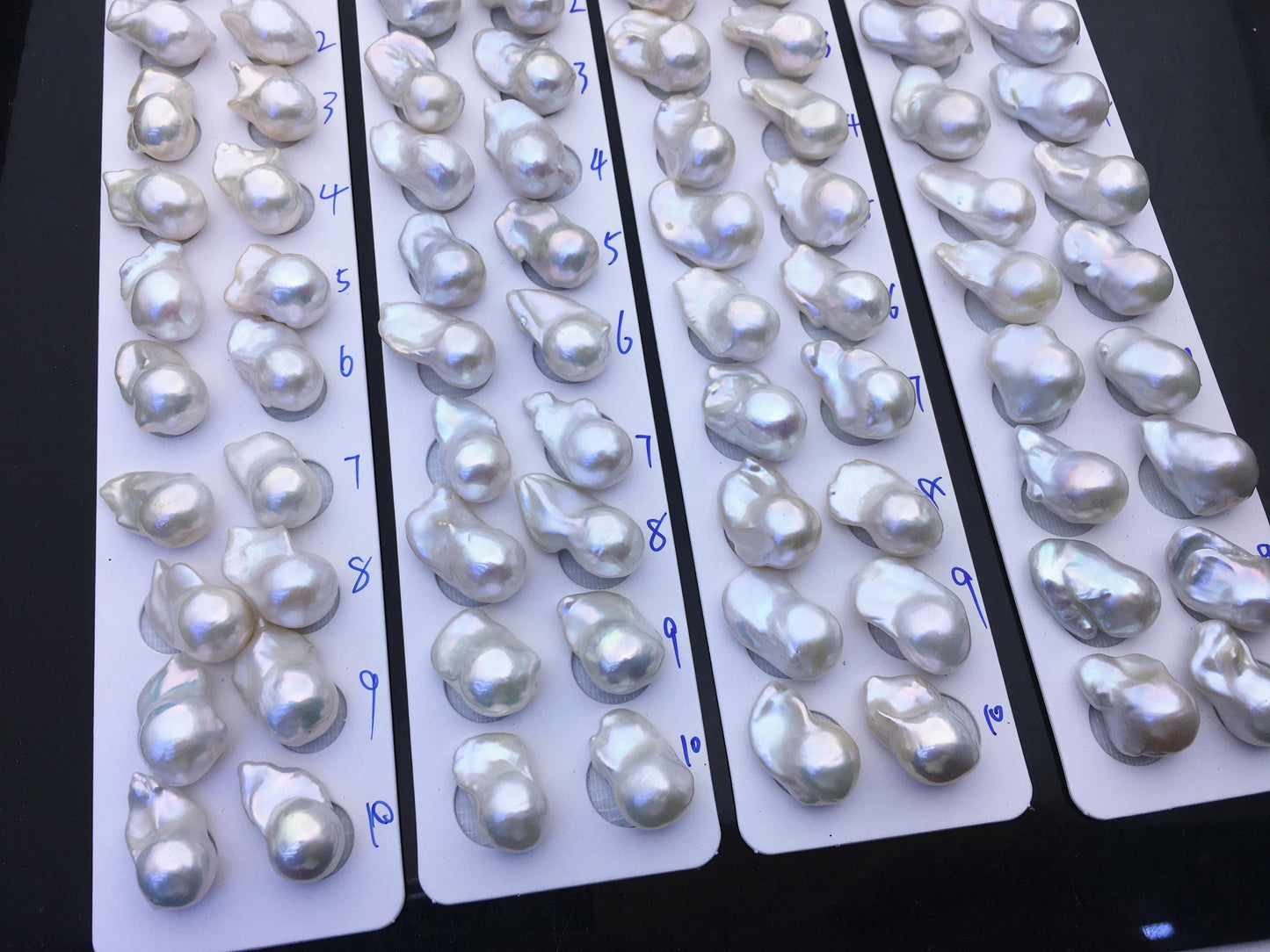 1 pair AAA 13-15x18-22mm Big White Flame ball Pearl Pairs-large Baroque freshwater pearl pairs,FL15-3A-8-67