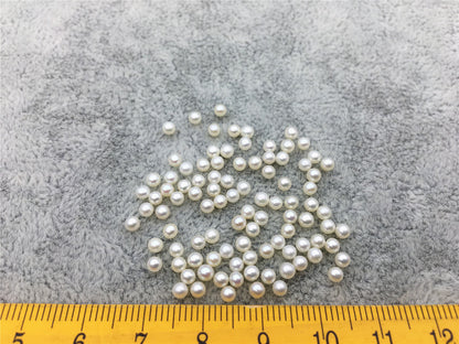 AAAA 2.8-3mm white round seed freshwater pearls,no hole,tiny pearl supply,good quality,through hole,RP2-4A-4