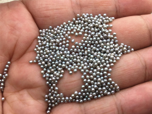 10pcs AAA 1.8-2mm gray near round freshwater seed pearls,no hole,Cultured pearl,diy pearl beads,birthday,RP1-3A-16-3