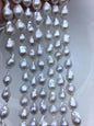 15.5'' AAA 9-11mm White flame ball pearl,FL15-3A-7-31