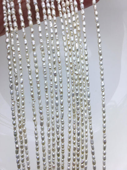 AA 2-2.2mm white tiny nugget seed pearls,irregular nugget freshwater pearl strand,cheap price,pearl factory china,LM2-2A-2