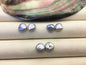 2 pairs AAA 8-9mm Gray keshi pearls Pair,for make stud earrings,0.9mm bottom half hole,ZS-127-62-8