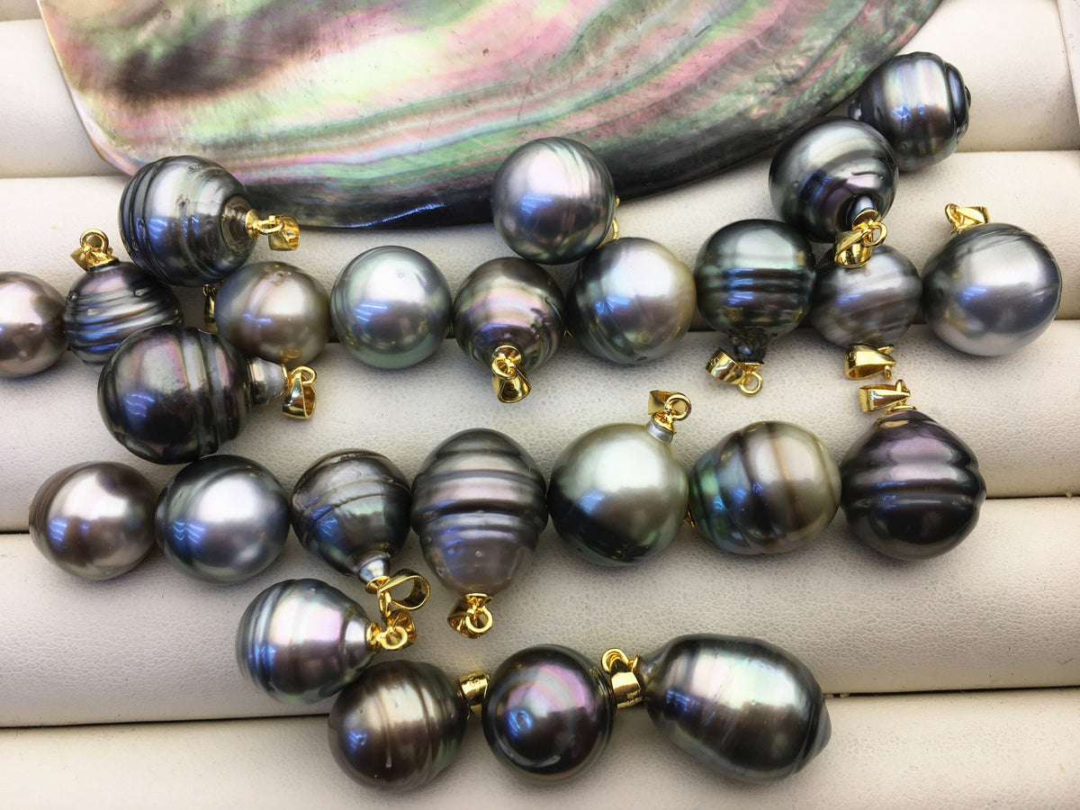 1pc 11-14mm Mix Color Baroque Drop Tahitian sea pearl pendant,S925 Sterling silver pendant,NC1-T28
