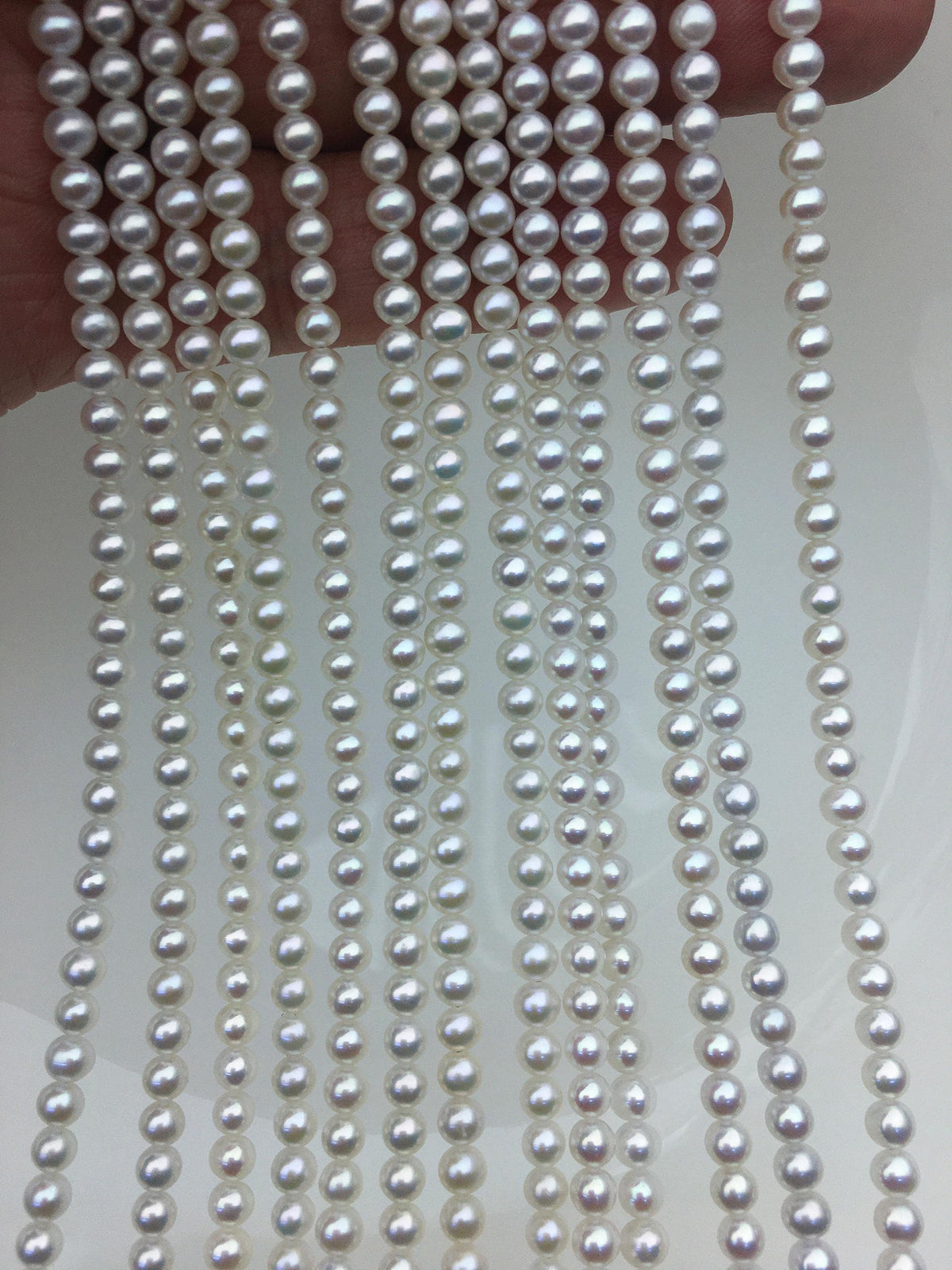 highLuster!AAA 4-4.5mm white near round freshwater pearls,4mm seed pearl,white round pearl,pearl wholesale,RP4-3AY-Gj-3