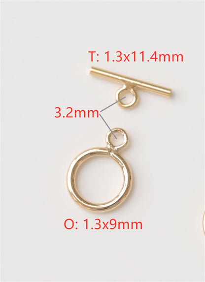 1pc 14K GoldFilled OT Clasp,simple Gold plated Toggle Clasp,AGF-CL-007