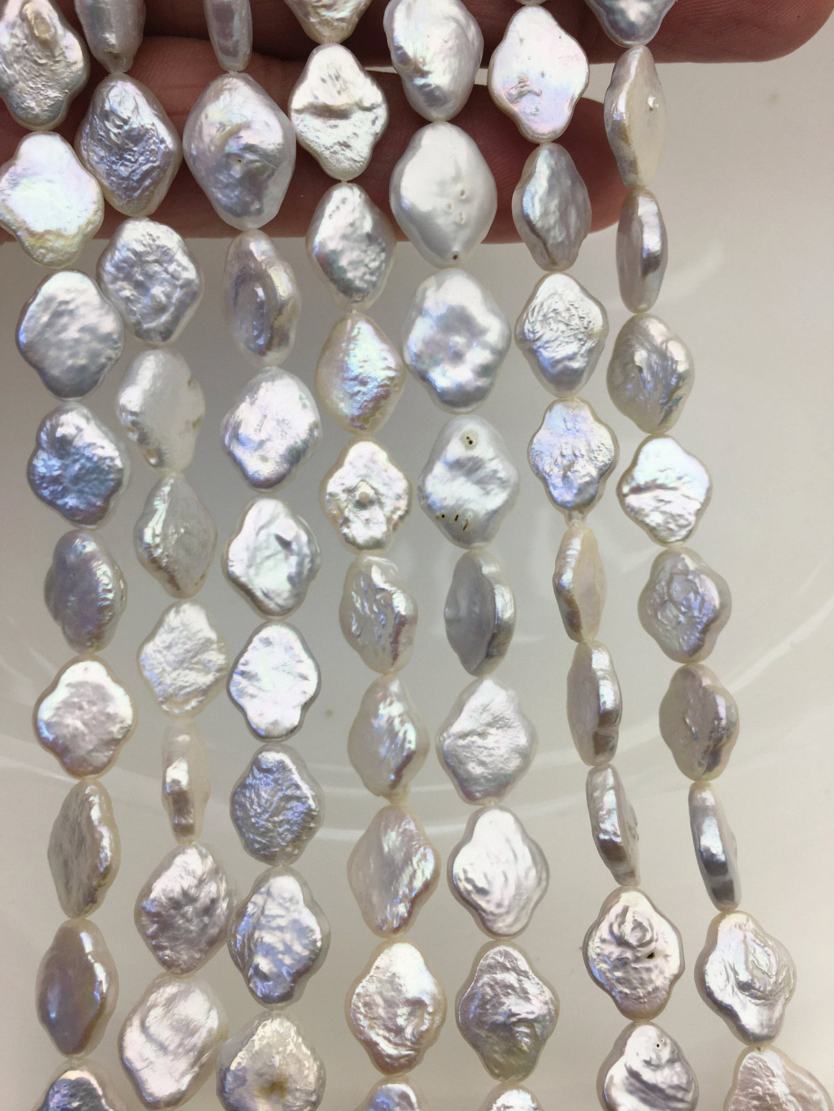 AA 9-11mm white baroque Shape Freshwater Pearl,ZS-102-2