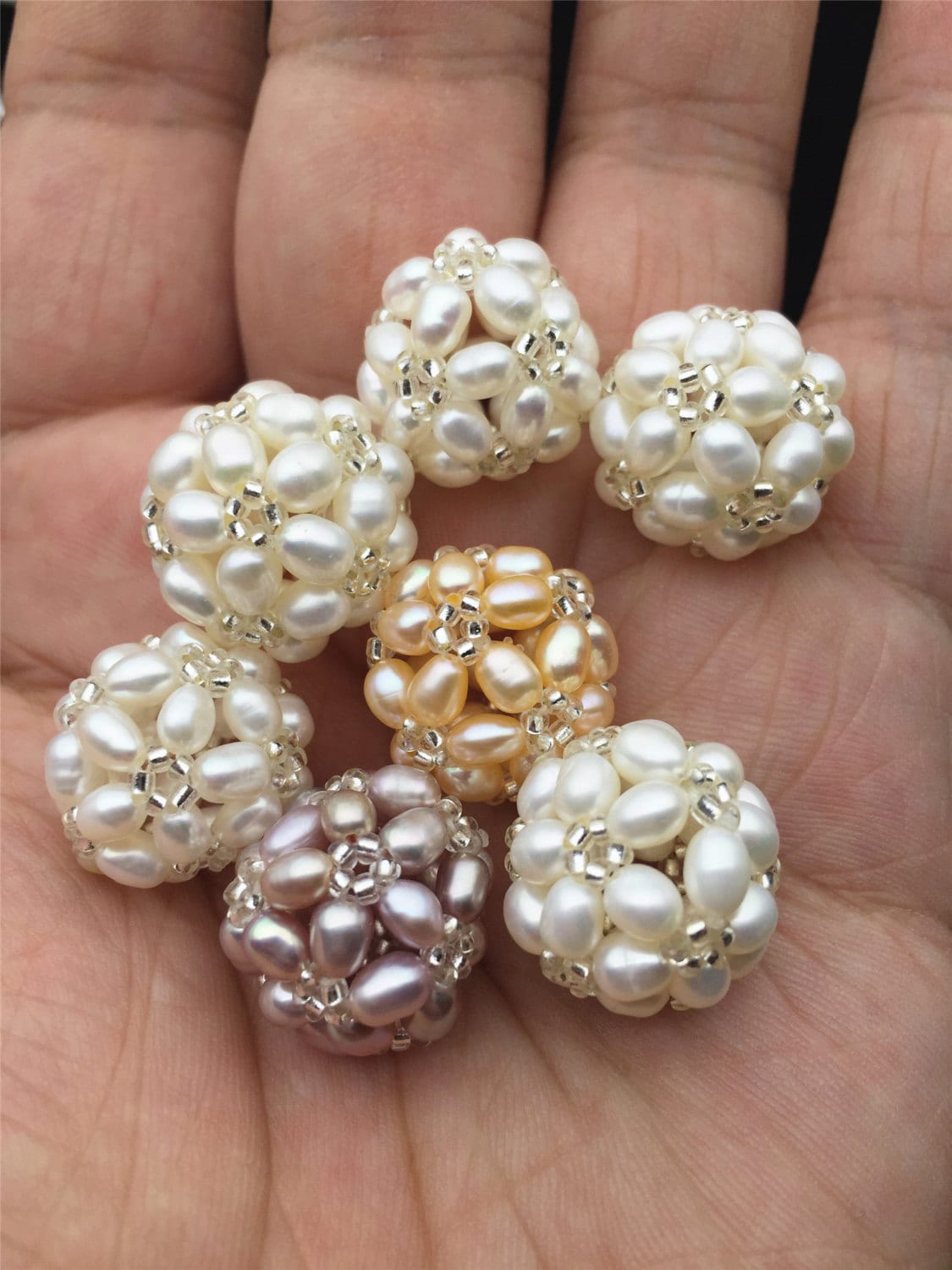 1pc 18mm pearl ball,Loose Handmade Pearl Balls,Freshwater Pearl Ball,Pearl white Pearl Ball,White Potato Bead Loose Freshwater Pearl,APL-003