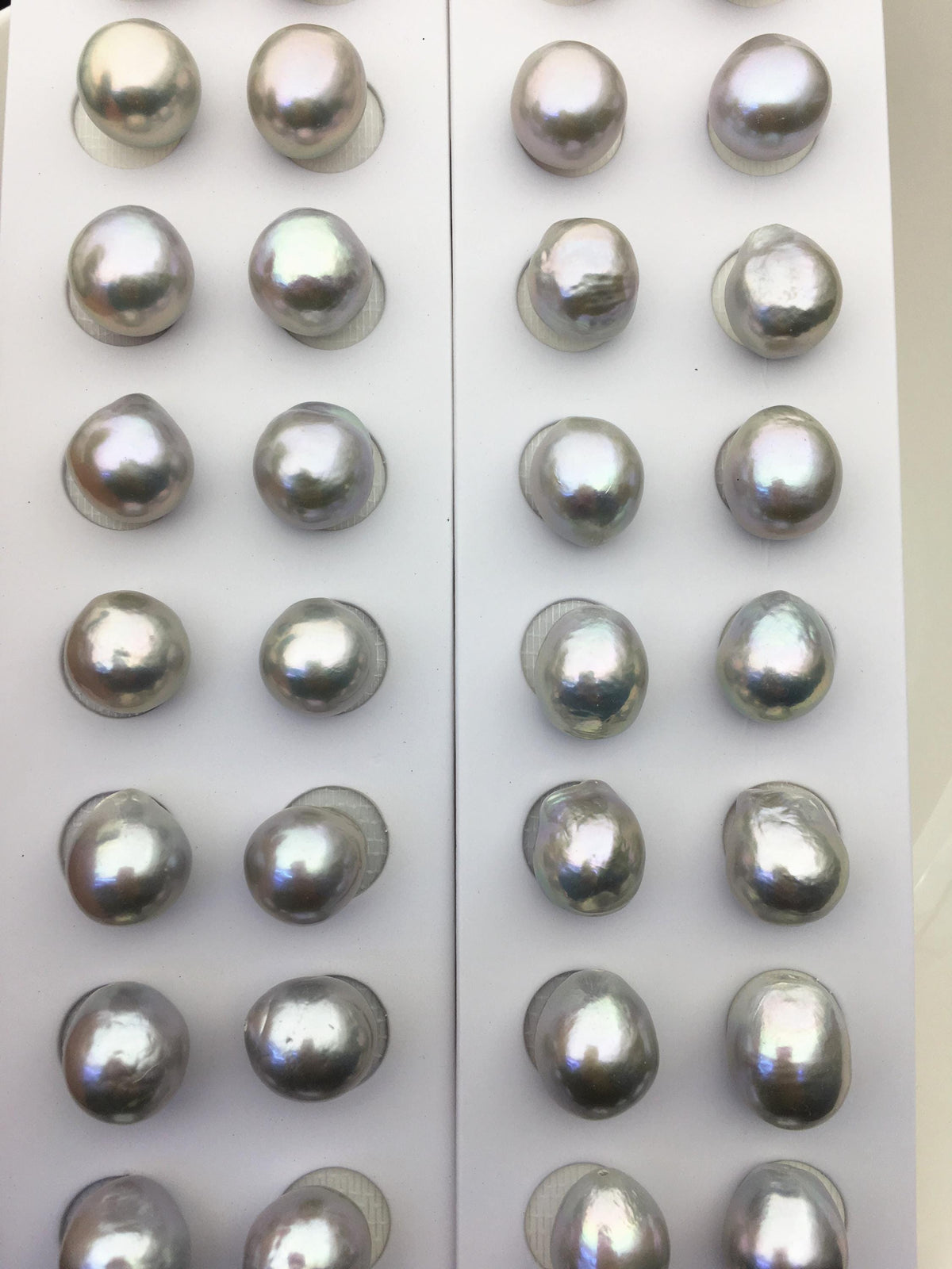 5pairs AAA 12-13mm Gray baroque drop edison freshwater pearl Pair,no hole,ED11-3A-2-43