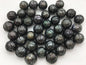 1pc 10-14mm Round Carved Tahitian Pearl - Hand Carved - Tattoo Tahitian Pearls, carved pearls, flower designs,CAC-FLW-9-8