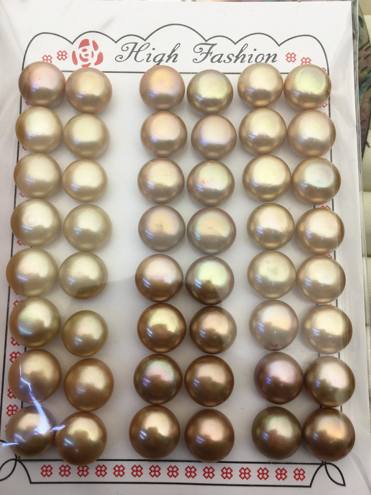 2 pairs AAA 10.5-11mm Brown button round freshwater pearls,pearl earring,pearl stud,BTN10-T1