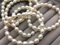 7 inchs AAA 7mm White oval Freshwater pearl Elastic string Bracelet,rice pearl bracelet,B8-040