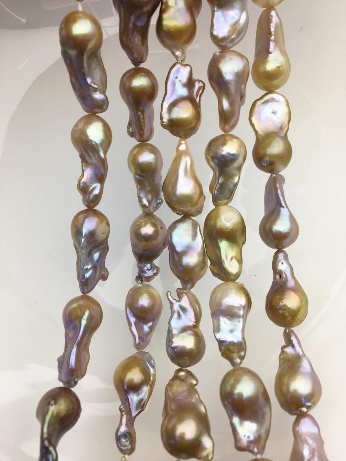 15.5'' 11-13mm Bronze flame ball pearl,FL15-2A-5-49