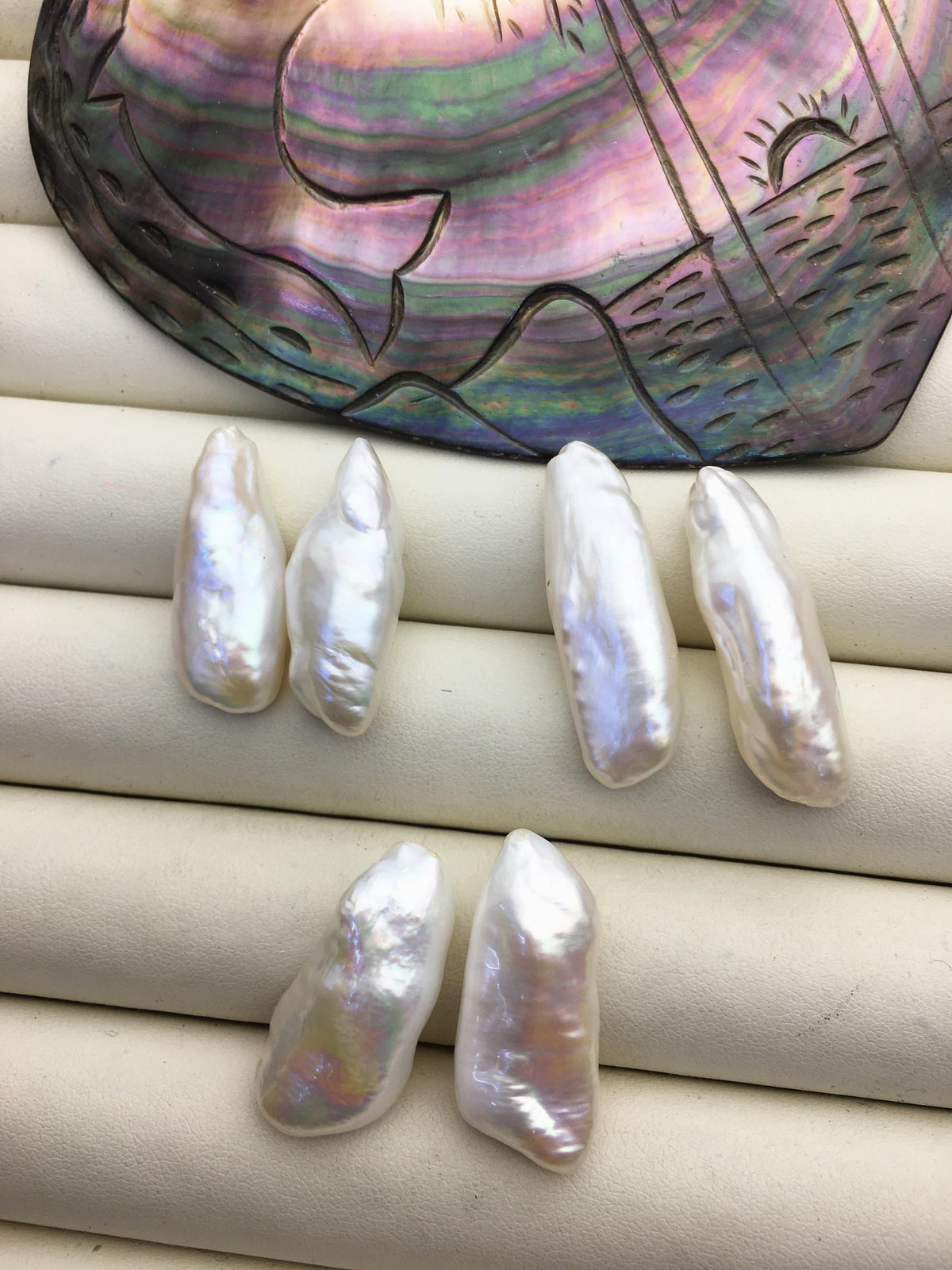 2 pairs AA+ 10-13mm Big Thick White Biwa keshi pearls Pairs,for make dangle earrings,baroque pearl,loose pearl beads,ZS-127-36-6