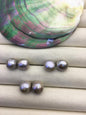 5pairs AAA 11-12mm Gray Bronze baroque edison freshwater pearl Pair,half hole,ED11-3A-2-32