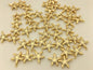 3pcs 11mm Gold Zircon Starfish Charm, Ocean Under the Sea pendant,Brass plated 14k gold,ACC-O-003