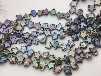 A 10-11mm black Five-pointed star Pearl,Freshwater pearl Star, for your design,Cultured Pearls,ZS-103-23