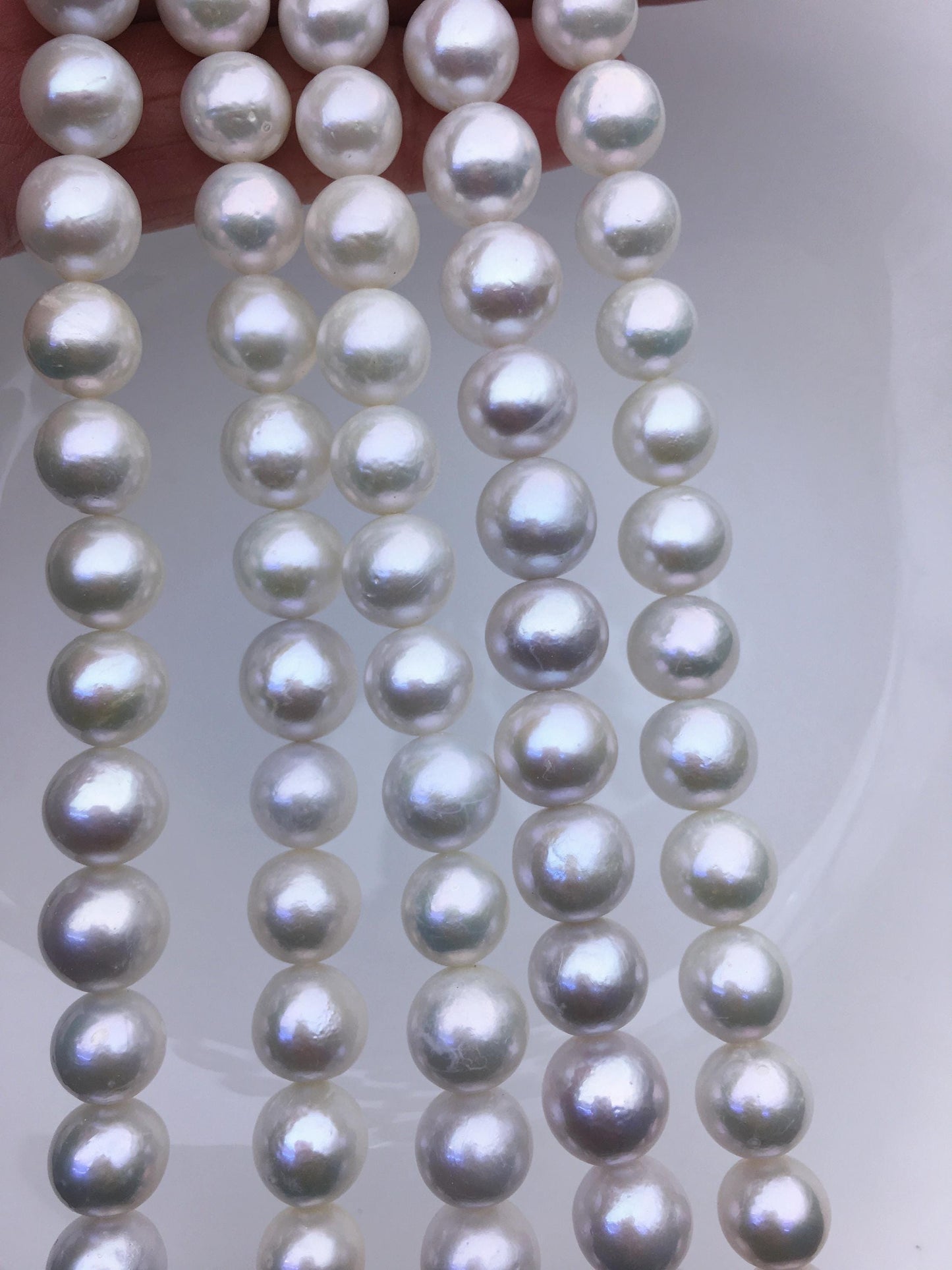 AA+ 10-12mm white near round Edison Freshwater Pearl,ED10-2A-2-68