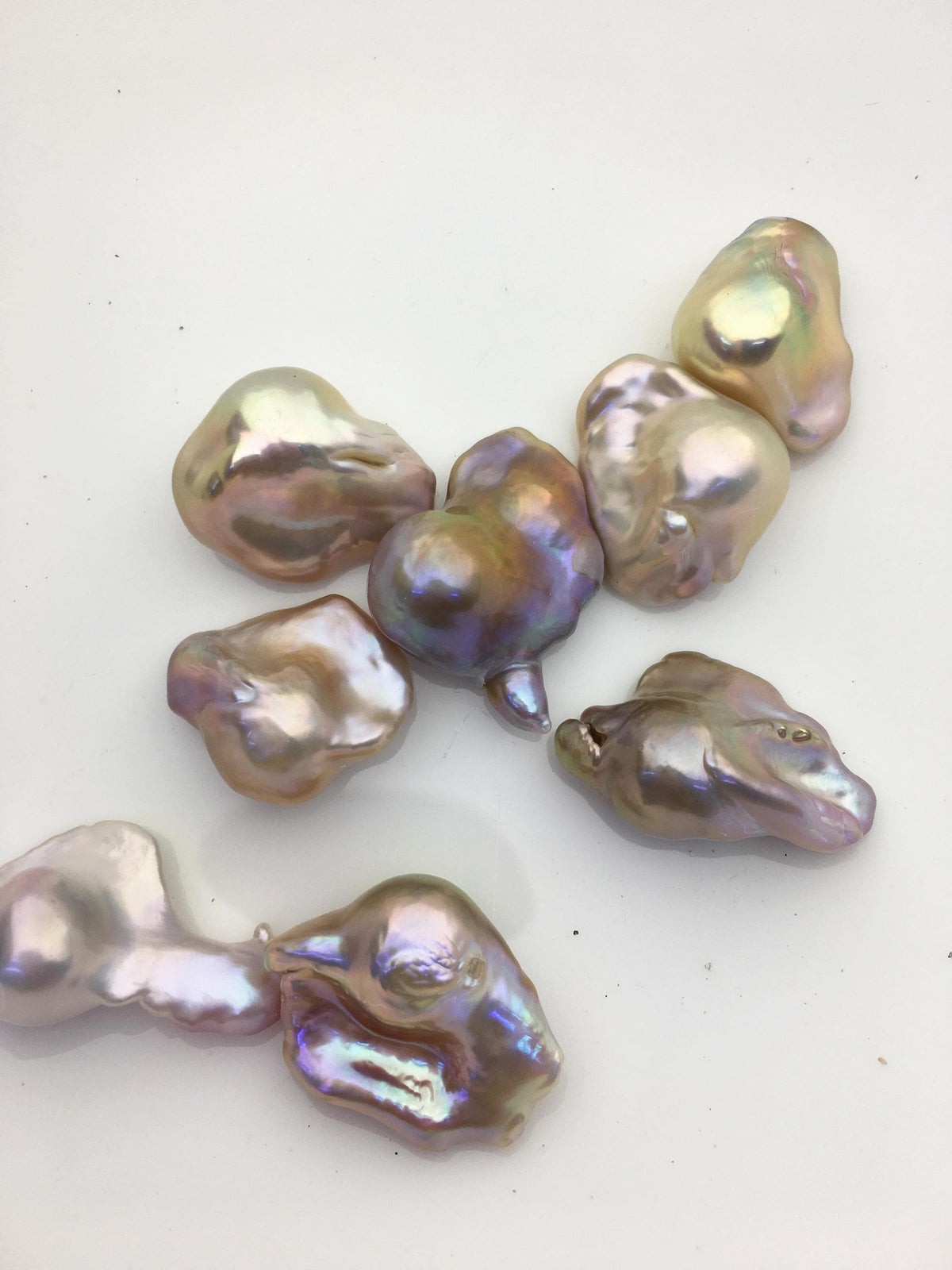 8pcs AAA/AA+ 18-22mm Natural Color Flame ball Pearl - no hole,FL15-T4-1