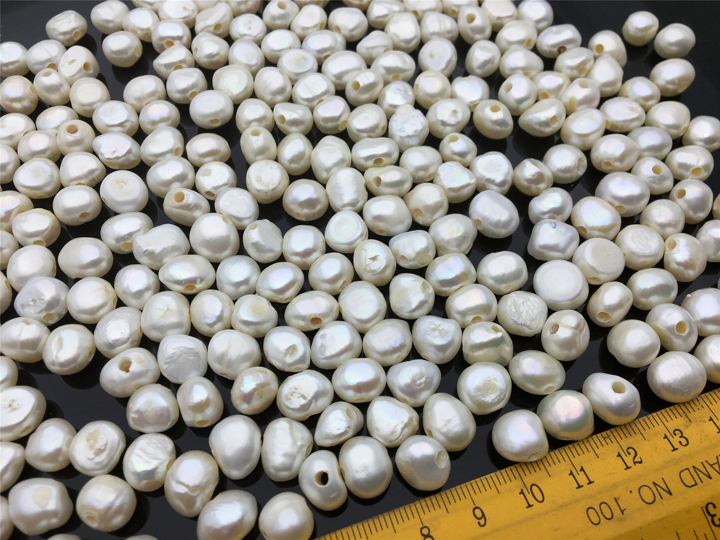 30pcs AA 9-10mm white nugget freshwater pearls,2.2mm large hole pearls,custom jewelry material,LM9-2A-11-1