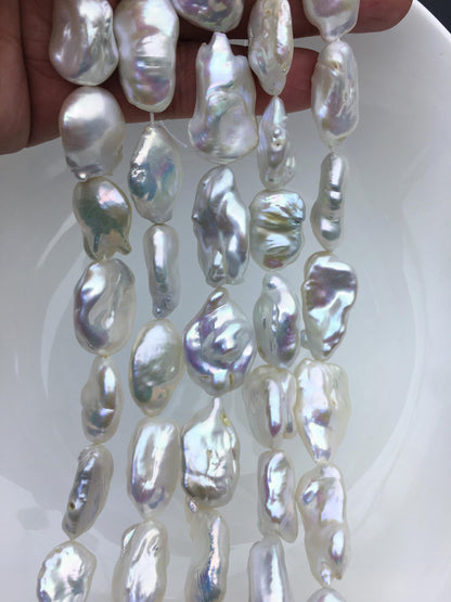 AA+ 14-16mm white long keshi baroque Freshwater Pearl,DIY Loose Freshwater Pearl,wholesale price,china wholesale pearl,ZS-200-108