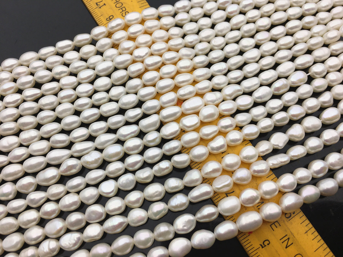 AAA 6-6.5mm white nugget freshwater pearls,3A baroque pearl,irregular nugget freshwater pearl strand,LM6-3A-4