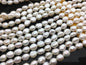 AAA 9-10mm white nugget pearls, high luster,15.3 inches full strand,white pearl necklace,LM9-3A-1-1