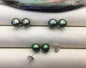 AAA 8-8.5mm green pearl stud earrings, Sterling Silver,Wedding,Happiness,bridal,birthday,SE1-T31