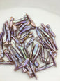 48pcs AAA 3-5mm natural purple rainbow Toothpick Freshwater Pearls, no hole,ZS-80-34