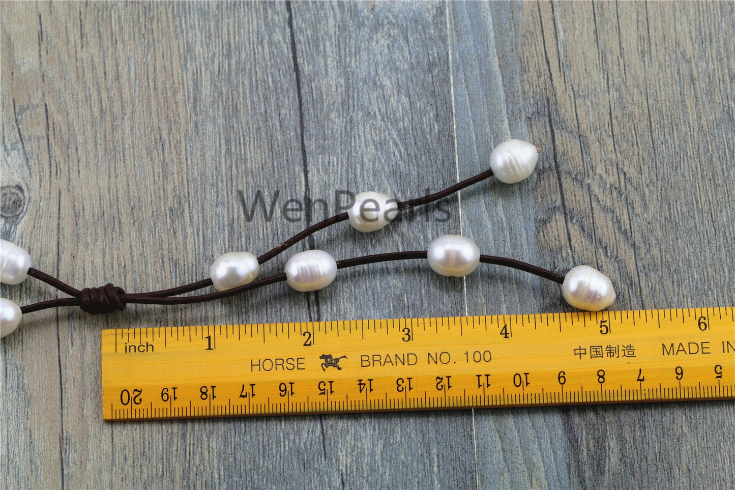 Two Rows Pearl and Leather Necklace ,Floating pearl and leather Necklace,Multi-Strand Pearls necklace,Pearl and Leather necklace,Le3-071
