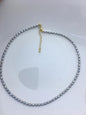 16+2'' AA+ 3-4mm tiny gray rice freshwater Pearl necklace,genuine freshwater Pearl necklace,Natural Pearl Necklace,NPN1-T50