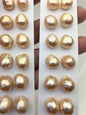 5pairs AAA 11-12mm Natural Orange Rainbow baroque drop edison freshwater pearl Pair,no hole,ED11-3A-2-11