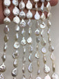 AA+ 11-12mm White Drop Coin freshwater pearls,diy bead,flat round pearl bead,COIN12-2A-2-24