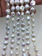 AA+ 10-11mm White Coin freshwater pearls,diy bead,flat round pearl bead,COIN12-2A-2-28