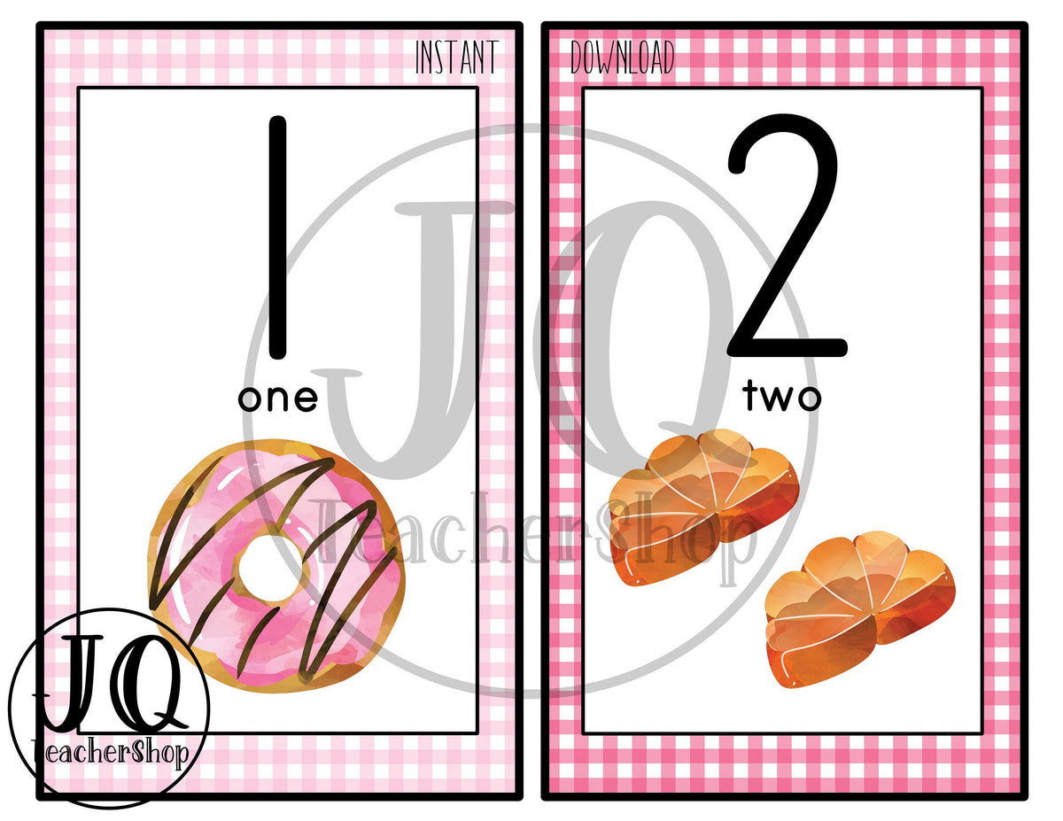 Candy Theme Number Posters, Classroom Decor (Printable)