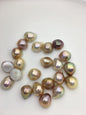 22pcs AAA 13-14mm natural color Baroque Teardrop Mabe Freshwater Pearls,no hole,MB-T28