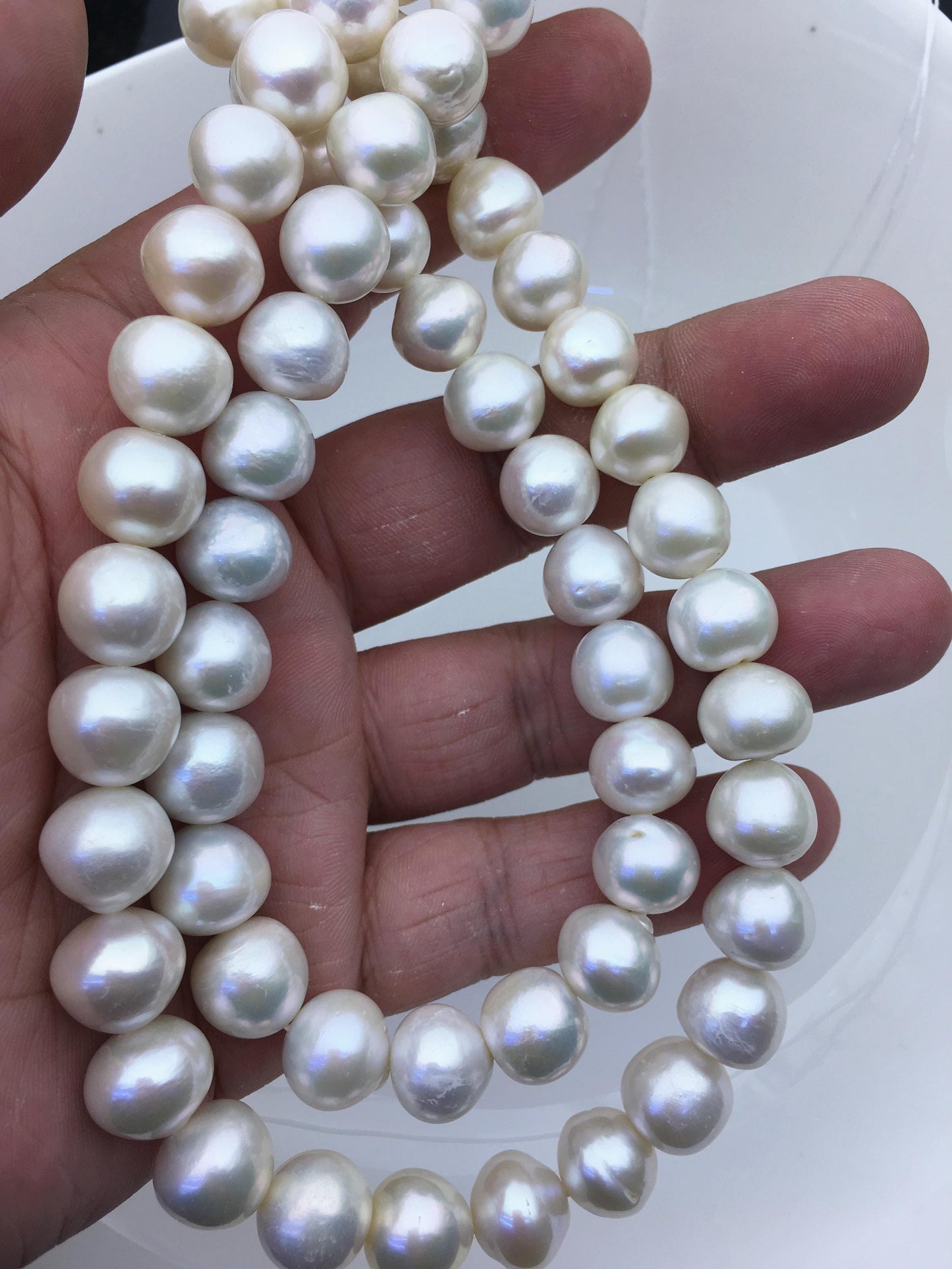 AA+ 11-13mm white button round Edison Freshwater Pearl,ED12-2A-5-25
