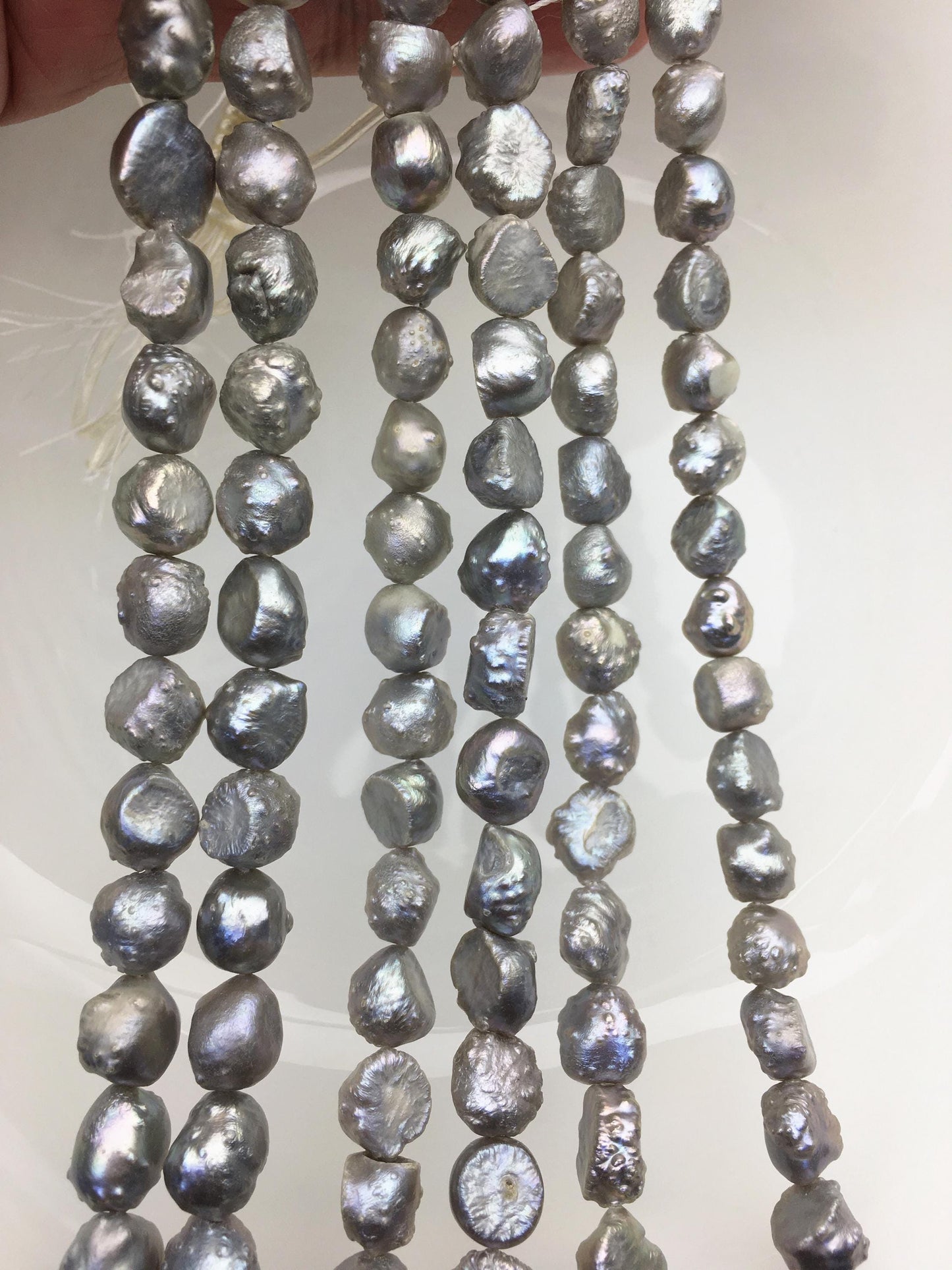 AA 7-9mm gray thorn freshwater pearl,LM7-T5