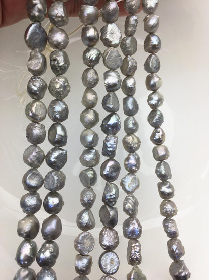 AA 7-9mm gray thorn freshwater pearl,LM7-T5