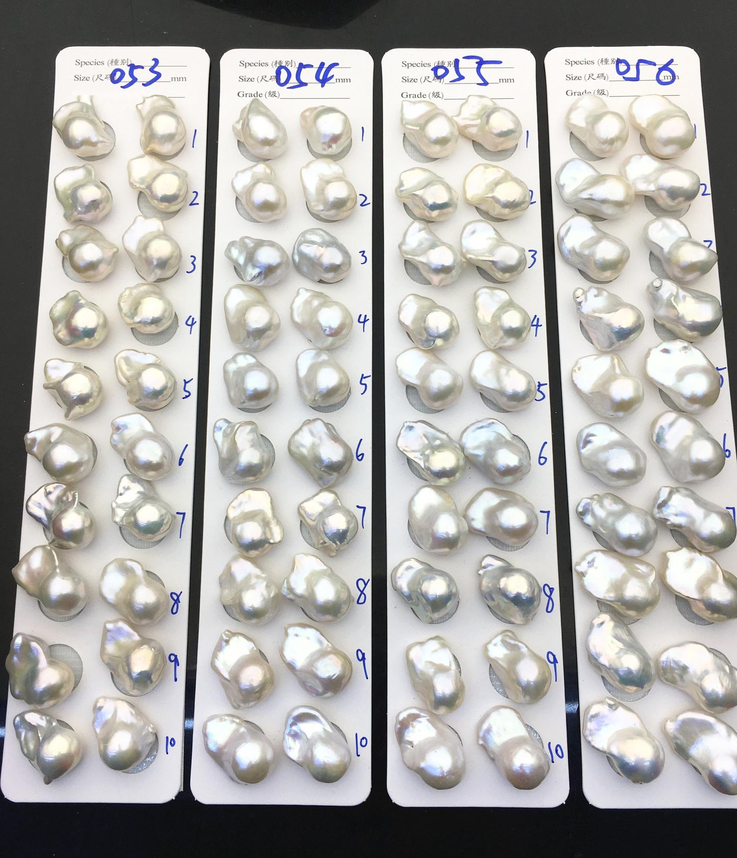 1 pair AAA 13-16x19-25mm White Flame ball Pearl Pairs - 0.9mm top half hole,large Baroque freshwater pearl pairs,FL15-3A-8-39