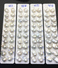 1 pair AAA 13-16x19-25mm White Flame ball Pearl Pairs - 0.9mm top half hole,large Baroque freshwater pearl pairs,FL15-3A-8-39