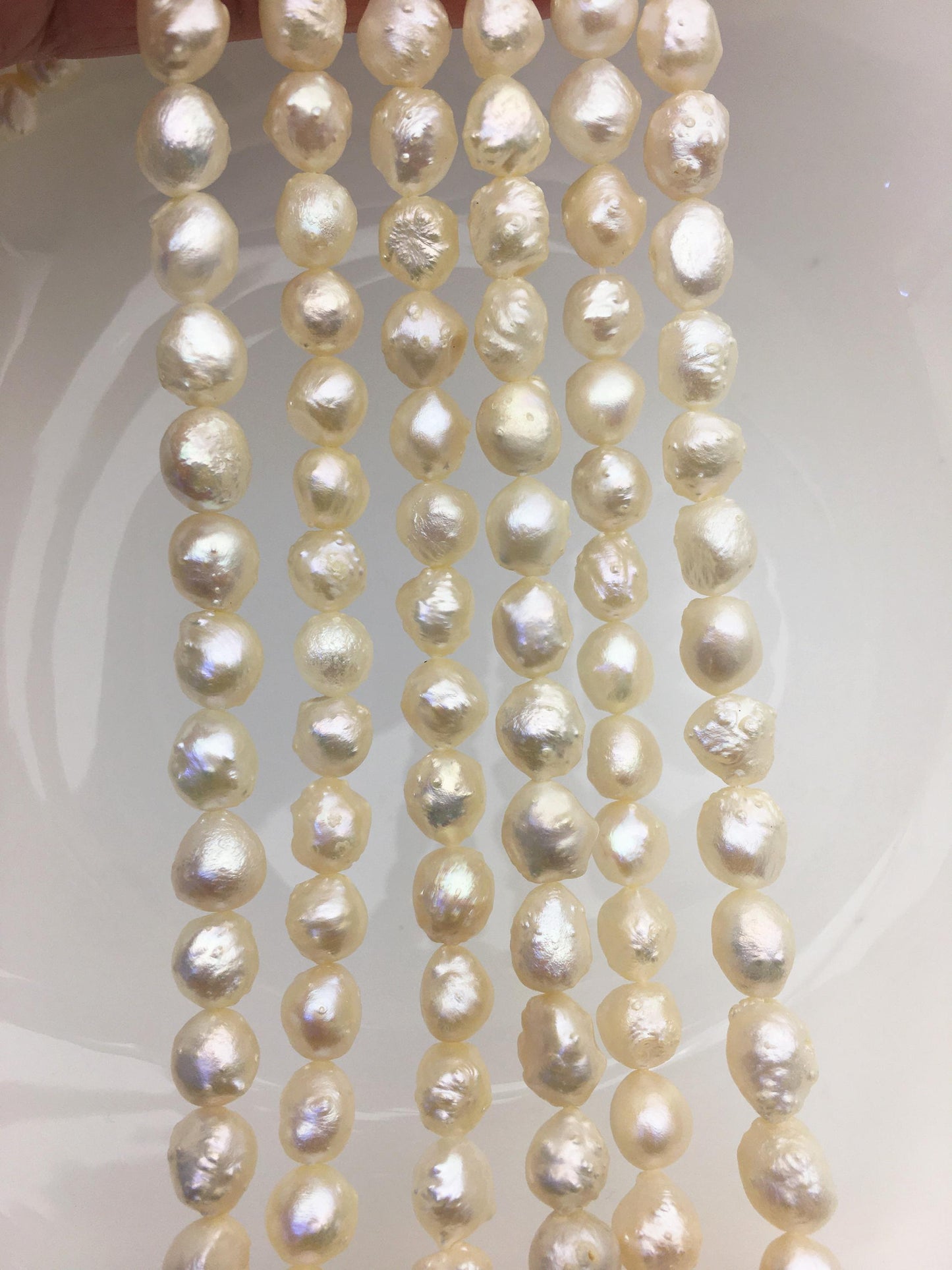 AAA 8-9mm natural ivory thorn freshwater pearl,LM8-T2