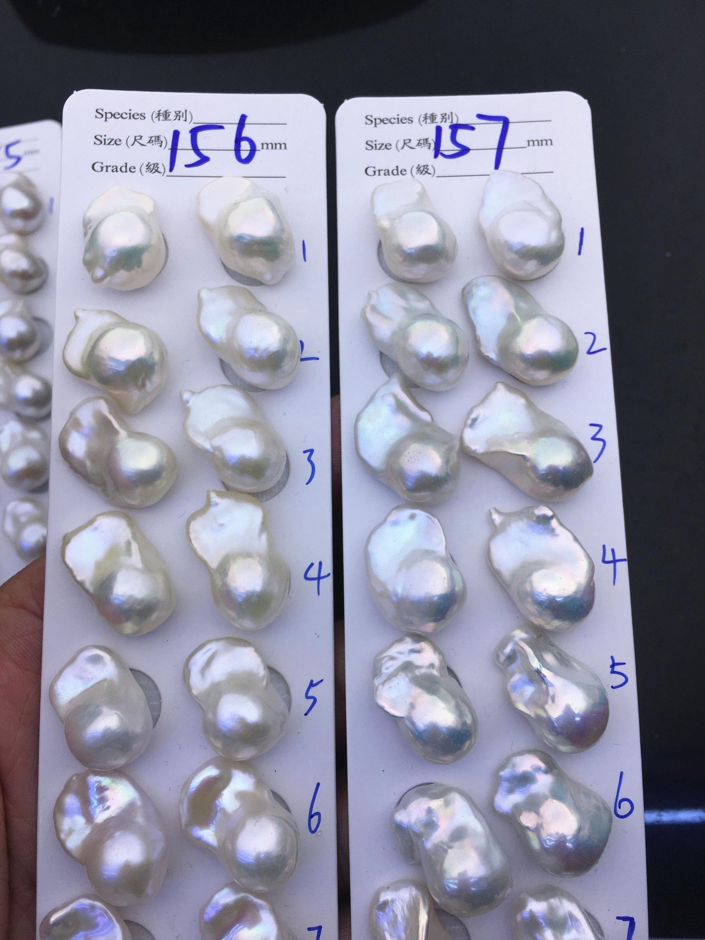 1 pair AAA 13-15x18-22mm White Flameball Pearl Pairs,Baroque Cultured Freshwater Pearl,top half hole,FL15-3A-8-66