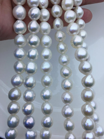 AA+ 9-11mm white side button round Edison Freshwater Pearl,ED12-2A-5-48