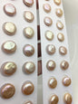 2 pairs AAA 12-13mm Pink Coin Freshwater Loose Pearls Pair,For make Pearl Jewelry,0.9mm half hole,COIN11-3A-3-4