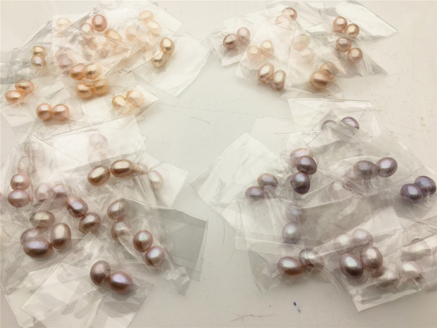 AAA 9-10mm White/Pink/Purple rice freshwater pearls pairs,tear drop pearl earrings,dangle pearl earrings,LR9-3A-2