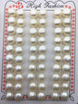 10 pairs AAA 9-9.5mm button round freshwater pearls pairs,earring material,flat back pearl pair,half drilled,BTN9-3A-4