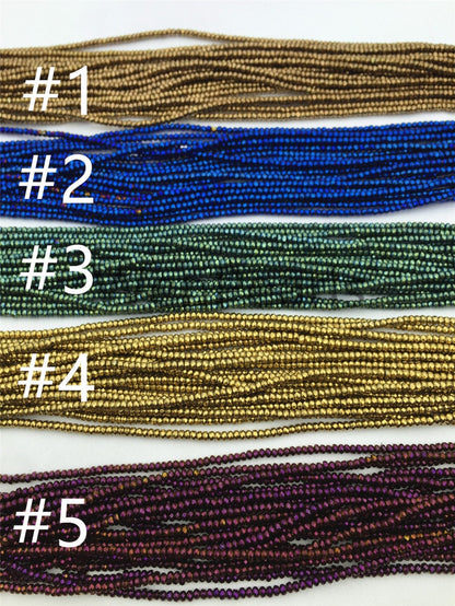 Hematite Multi Color - 2x3mm - Rondelle Beads - AAA - 200pcs - 15.5 inches - G50-B23-003